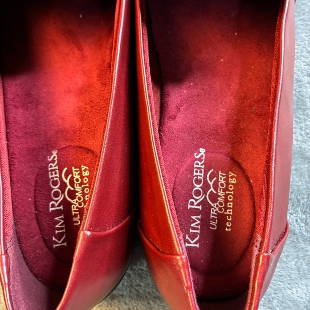 Kim Rogers Blayne Size 8.5M Burgundy Red Horsebit Loafers Ultra Comfort Flats - Picture 12 of 16